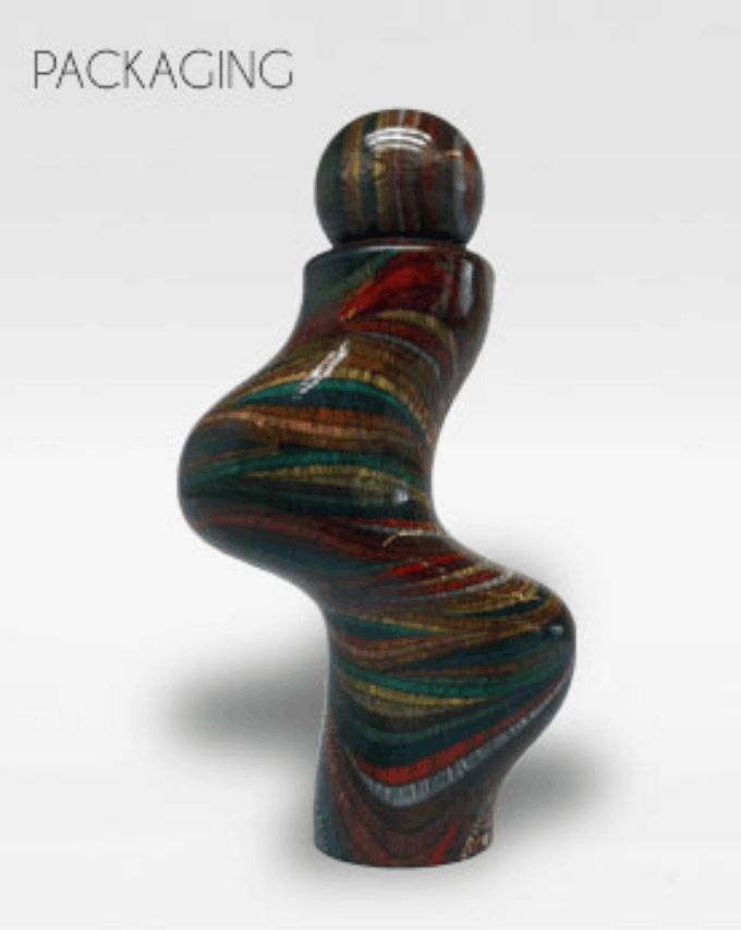 Peça com variadas cores elaborada pela impressora 3D Pro da Blocks